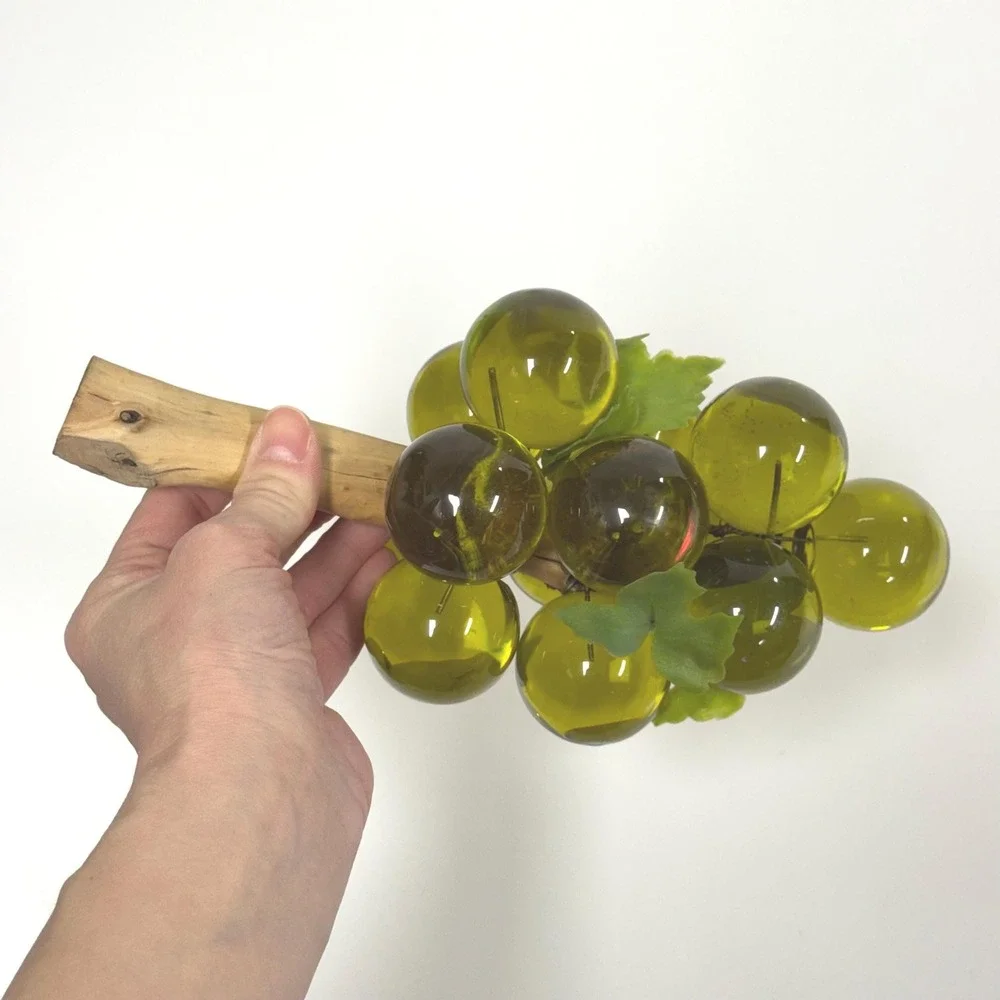 Vintage green lucite grape cluster